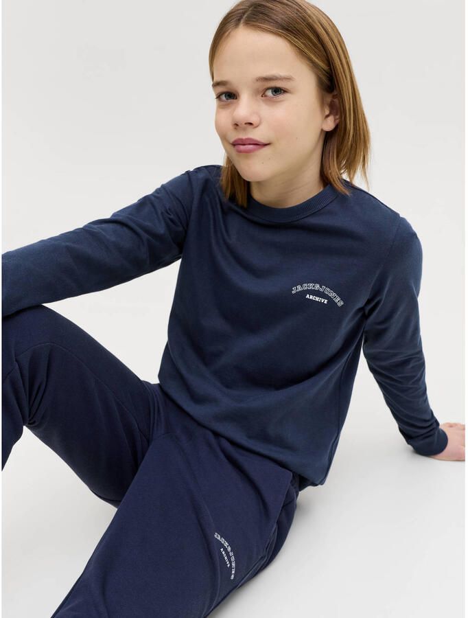 JACK & JONES JUNIOR longsleeve donkerblauw - Foto 2