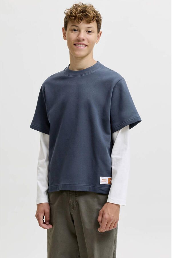 JACK & JONES JUNIOR longsleeve donkerblauw
