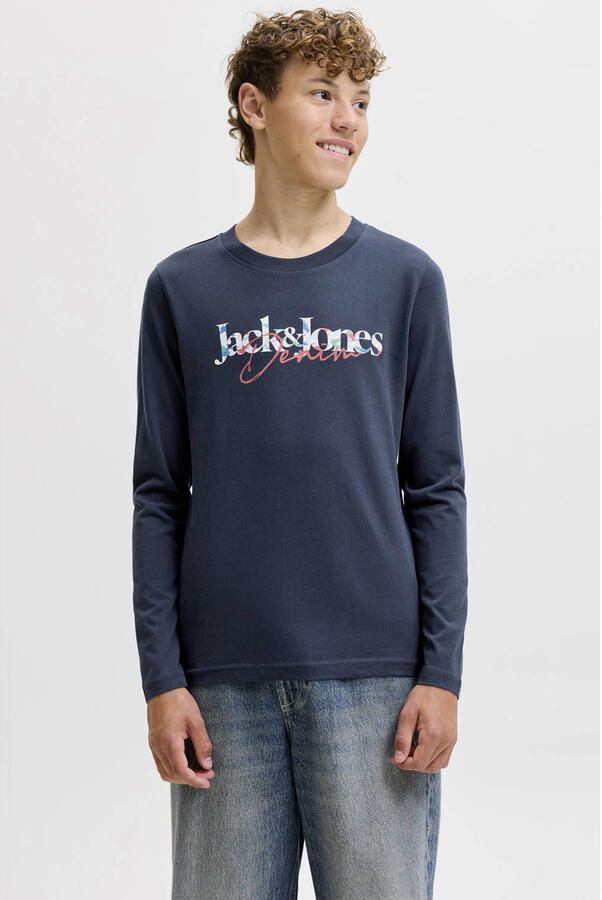 JACK & JONES JUNIOR longsleeve donkerblauw
