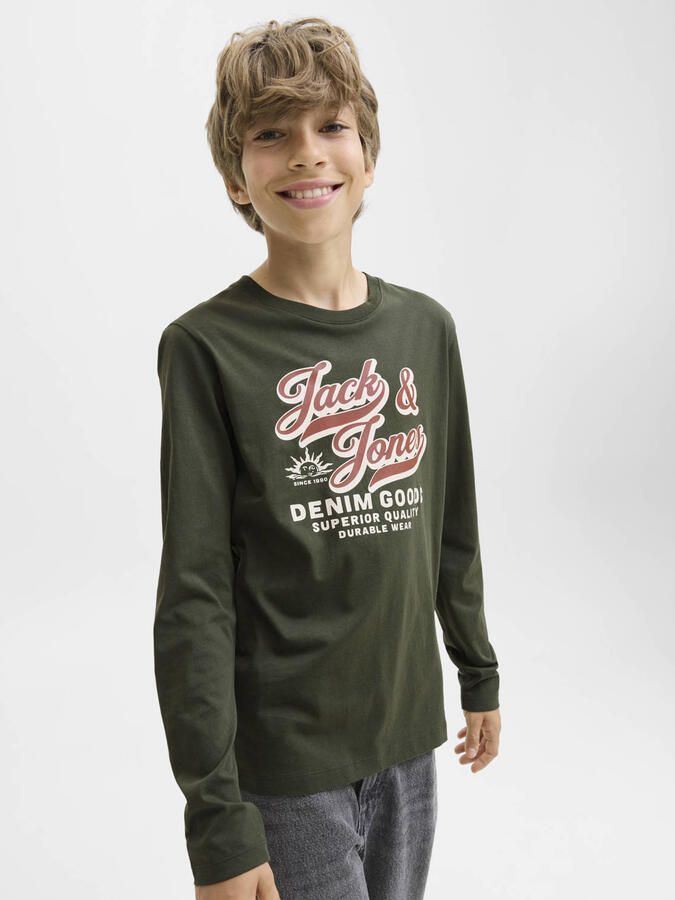 JACK & JONES JUNIOR longsleeve donkergroen