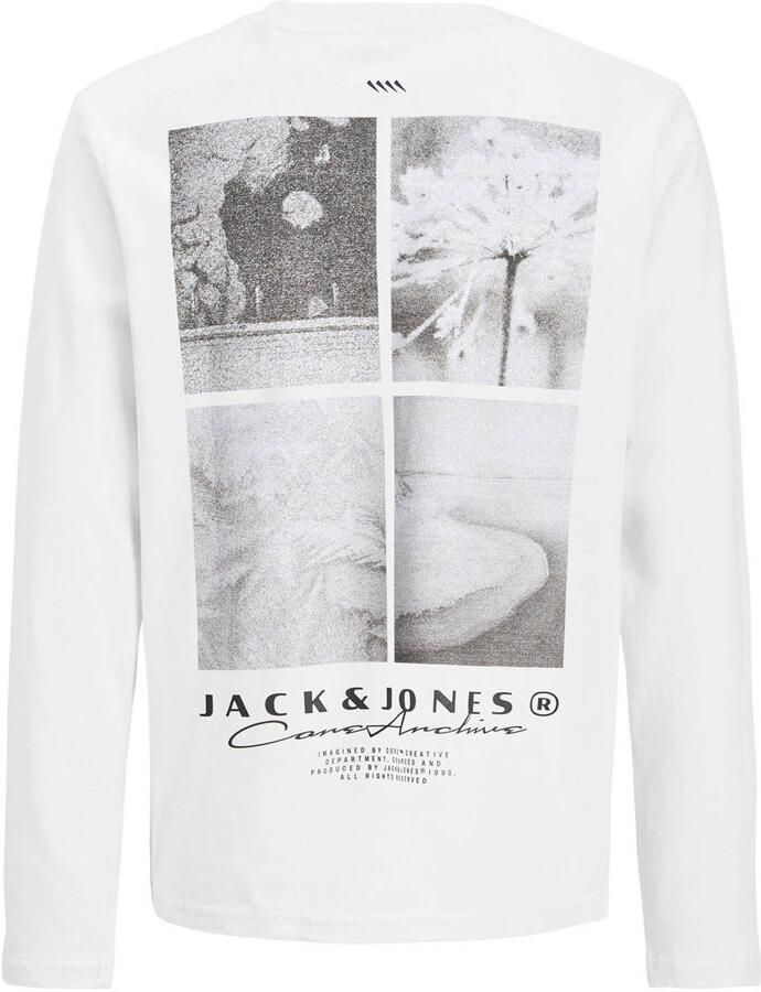JACK & JONES JUNIOR longsleeve met backprint wit - Foto 2
