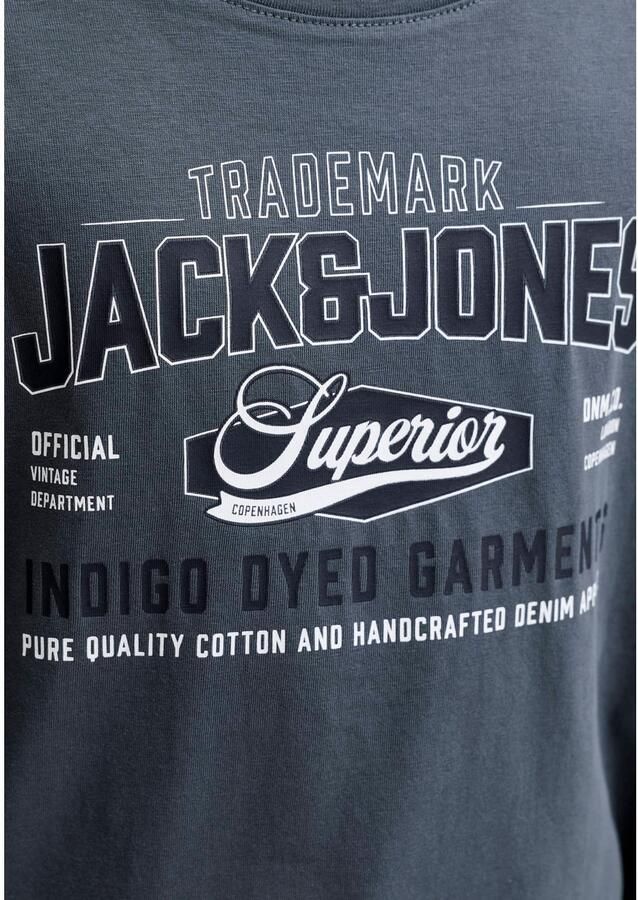 JACK & JONES JUNIOR longsleeve met logo blauw - Foto 2