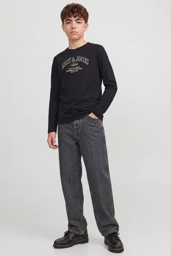 JACK & JONES JUNIOR longsleeve met logo zwart - Foto 3