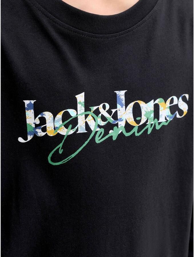 JACK & JONES JUNIOR longsleeve met tekst zwart - Foto 2