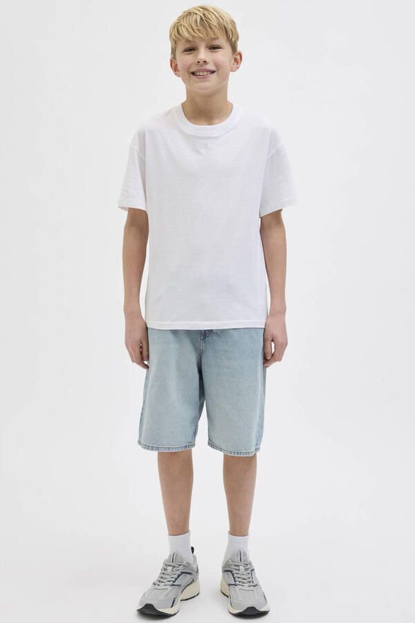 JACK & JONES JUNIOR loose denim short light blue denim Korte broek Blauw