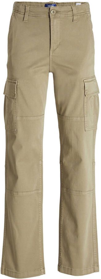 Jack & jones JUNIOR loose fit cargobroek JPSTKANE JJHARLOW beige Jongens Stretchkatoen 128 - Foto 3