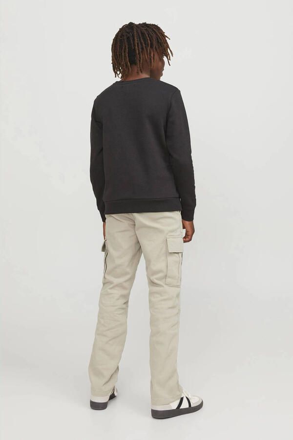 Jack & jones JUNIOR loose fit cargobroek JSPTKANE JJHARLOW beige Jongens Stretchkatoen 134 - Foto 2