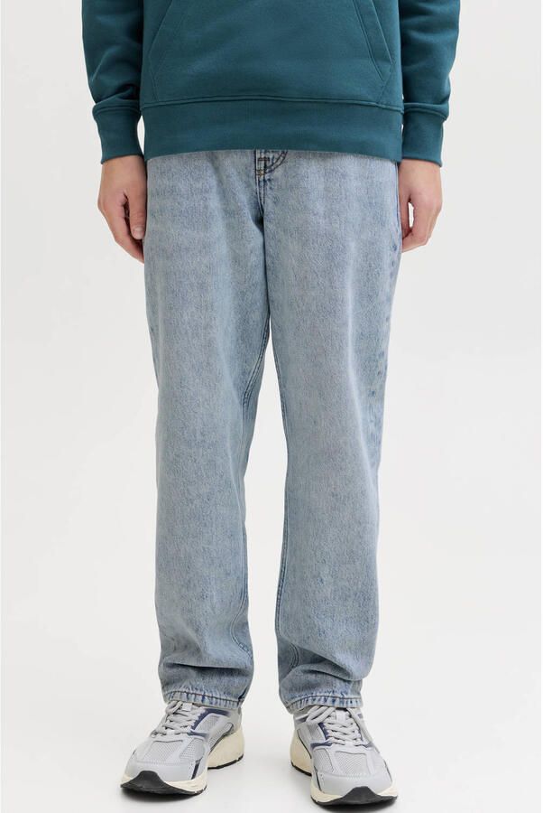 JACK & JONES JUNIOR loose fit jeans baggy jeans light blue denim