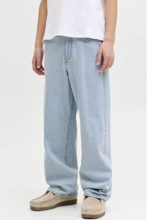 JACK & JONES JUNIOR loose fit jeans baggy jeans light blue denim