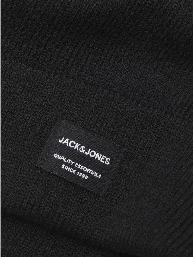 JACK & JONES JUNIOR muts JACDNA zwart Jongens Acryl Logo maat L XL - Foto 2
