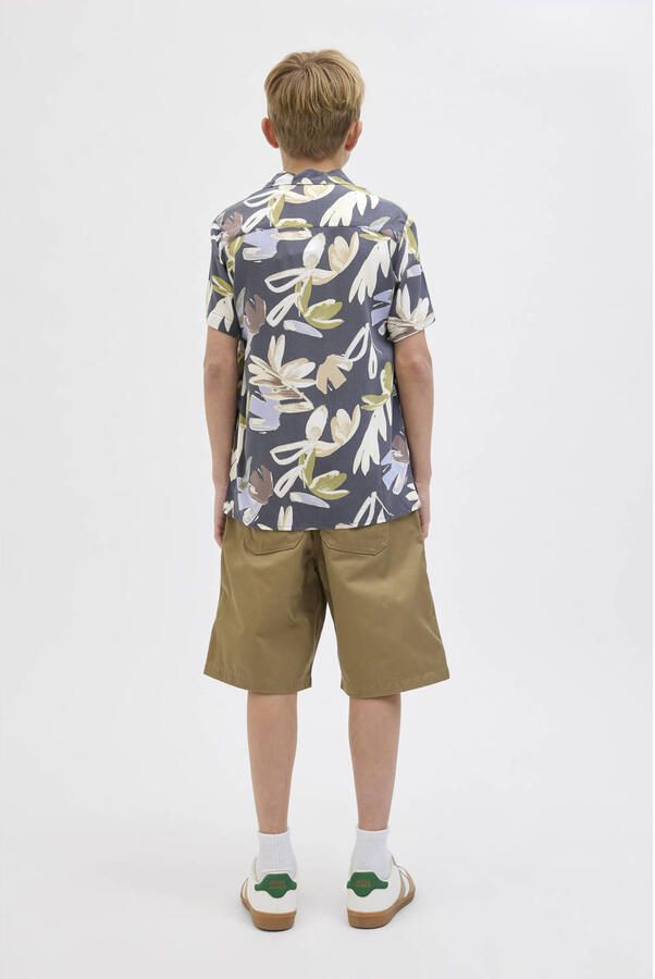 Jack & jones Regular fit overhemd van viscose met resortkraag model 'LUKE'