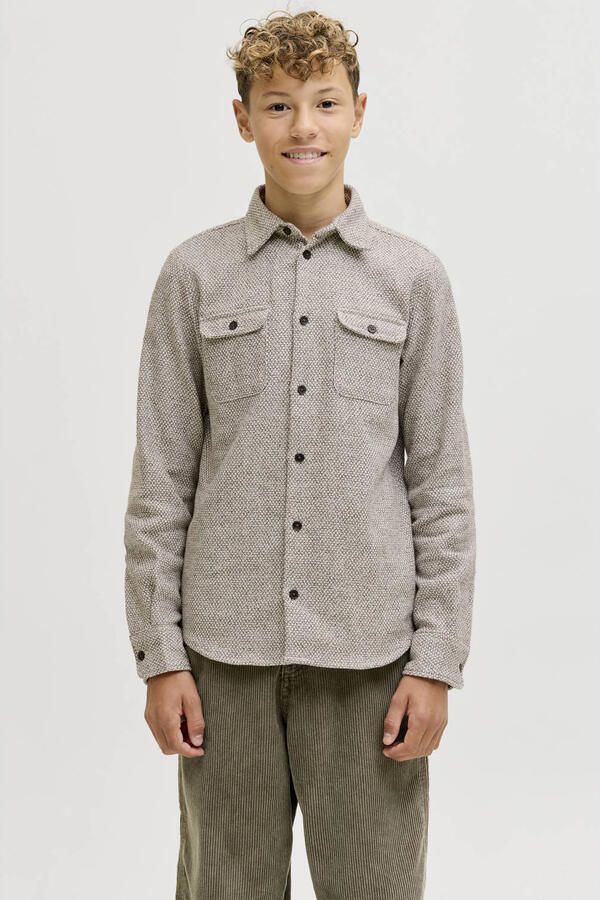 JACK & JONES JUNIOR overhemd grijs