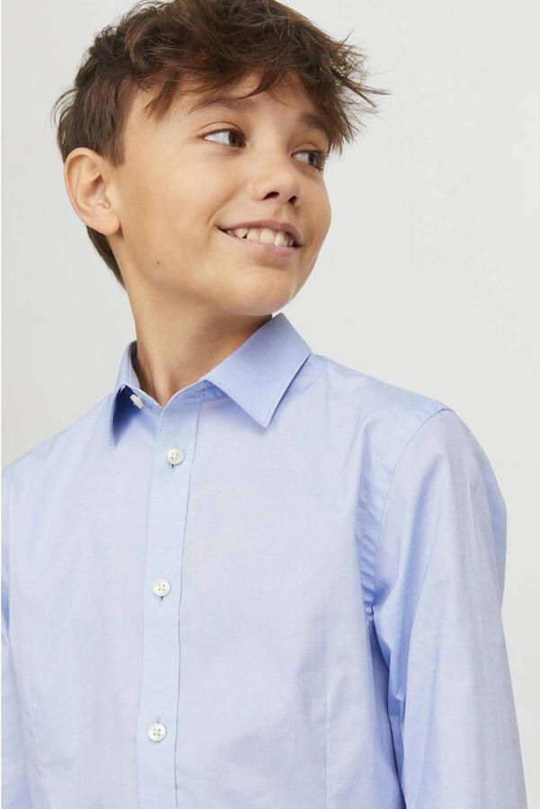 Jack & Jones Junior Overhemd met lange mouwen JPRPARMA cool elastisch combineerbaar effen modieus regular fit overhemdkraag