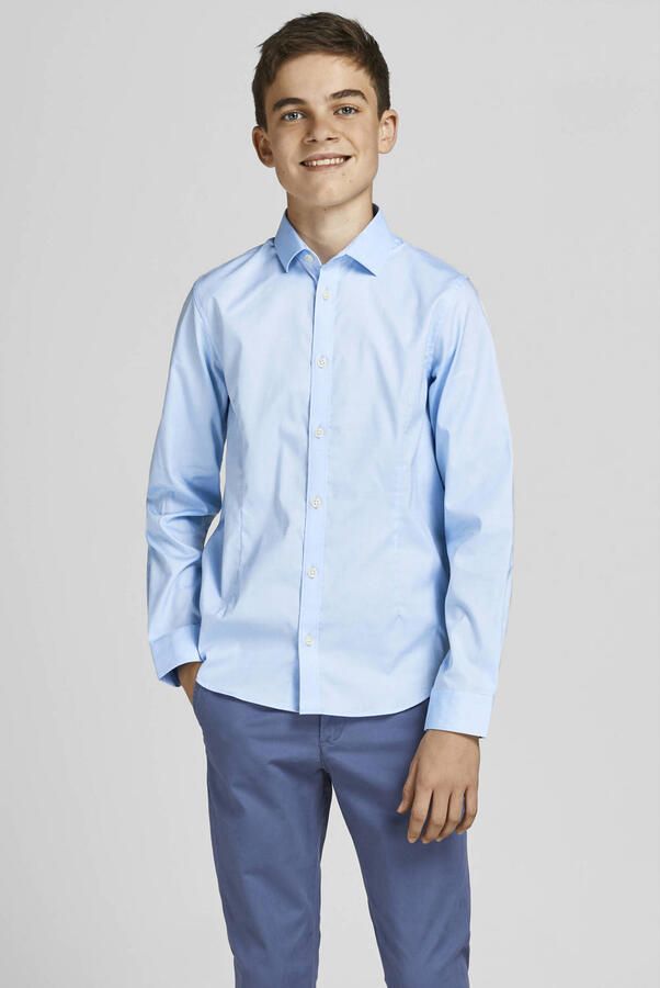 Jack & Jones Junior Overhemd met lange mouwen JPRPARMA cool elastisch combineerbaar effen modieus regular fit overhemdkraag