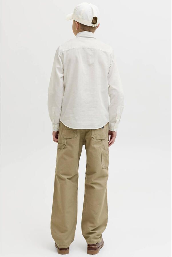 JACK & JONES JUNIOR overhemd met linnen wit - Foto 2