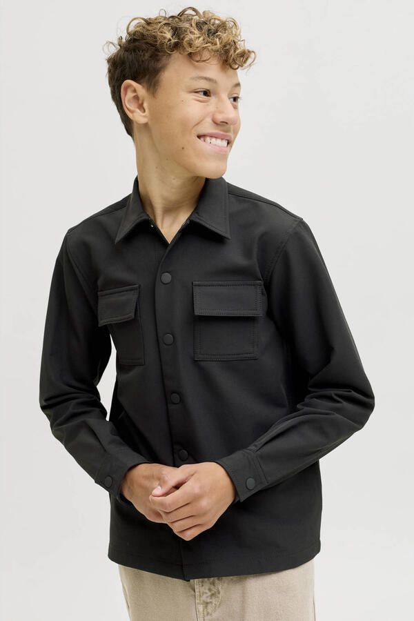 JACK & JONES JUNIOR overshirt zwart