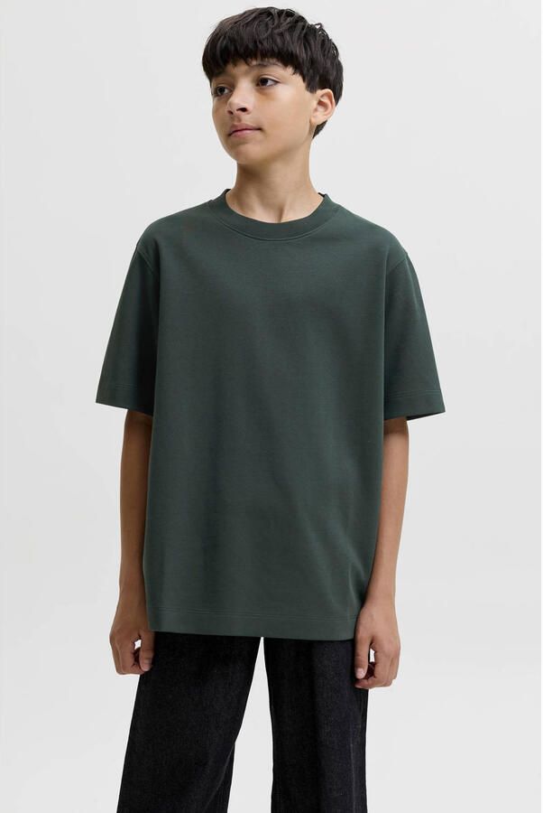 JACK & JONES JUNIOR oversized T-shirt donkergroen