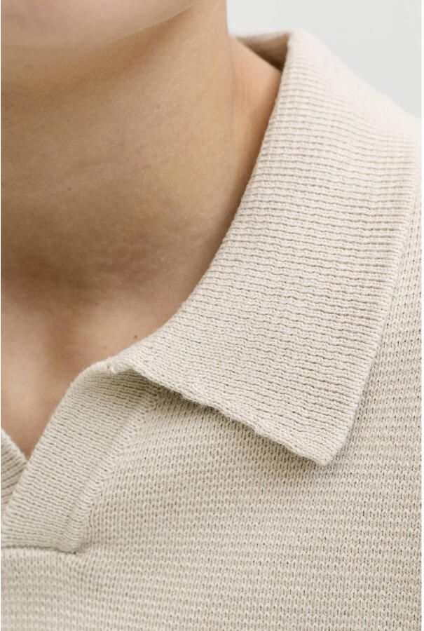 JACK & JONES JUNIOR polo beige fijn gebreid - Foto 2
