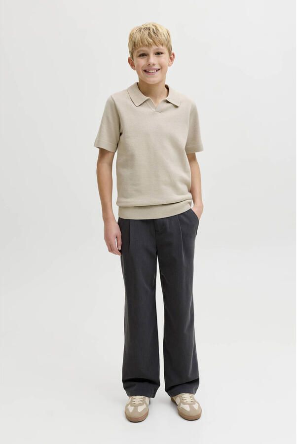 JACK & JONES JUNIOR polo beige fijn gebreid - Foto 3