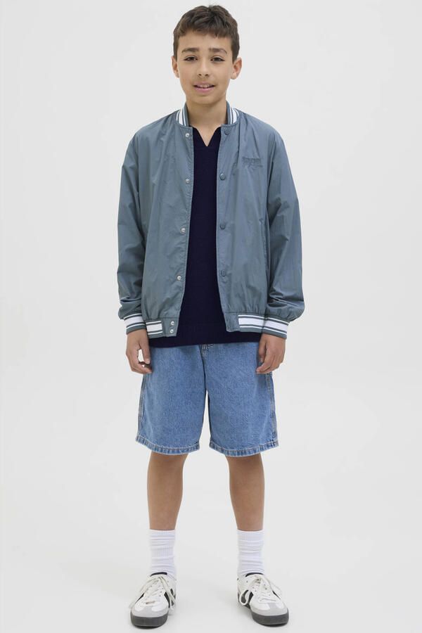 JACK & JONES JUNIOR polo donkerblauw fijn gebreid - Foto 3