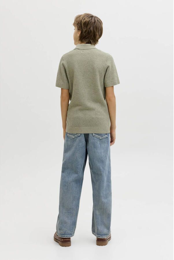 JACK & JONES JUNIOR polo groen gebreid - Foto 3