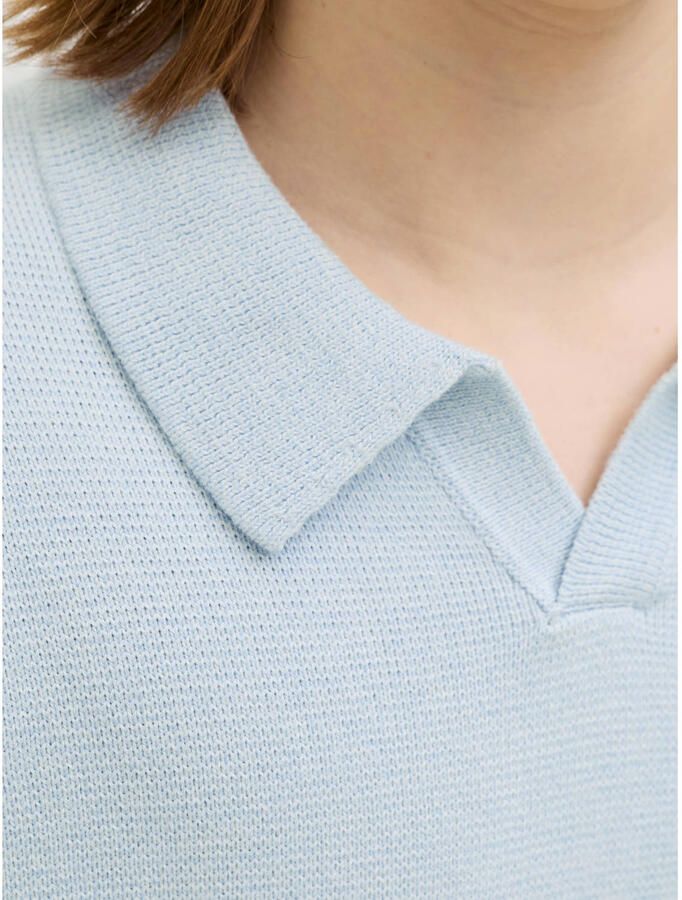 JACK & JONES JUNIOR polo lichtblauw fijn gebreid - Foto 2