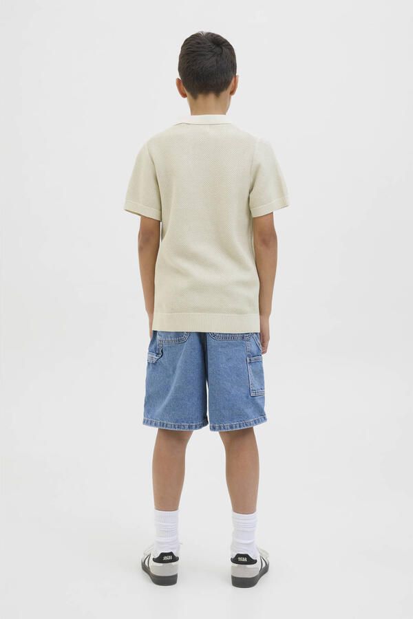 JACK & JONES JUNIOR polo lichtgrijs fijn gebreid - Foto 2