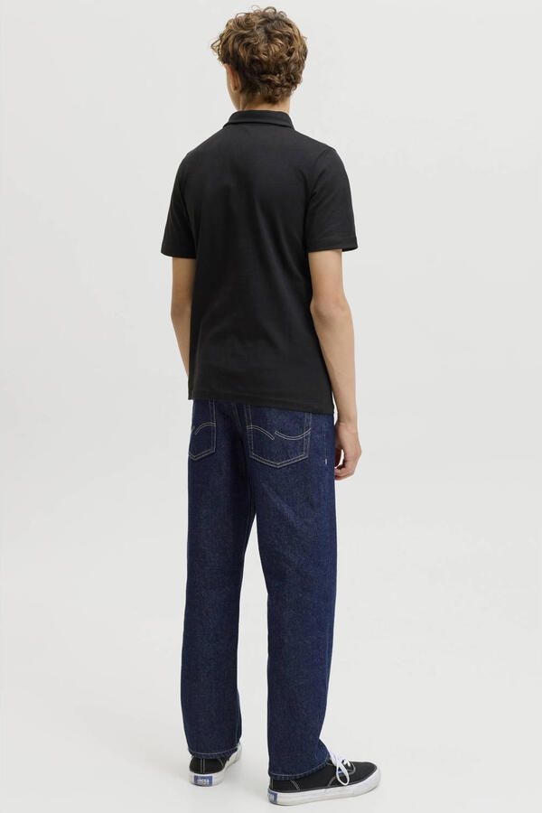 JACK & JONES JUNIOR polo met print zwart - Foto 3