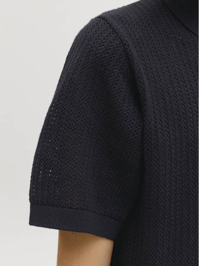 JACK & JONES JUNIOR polo zwart fijn gebreid - Foto 2