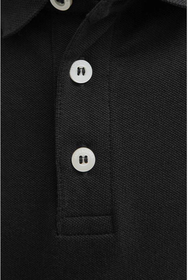 JACK & JONES JUNIOR polo zwart Jongens Katoen Polokraag Effen