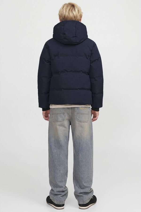 JACK & JONES JUNIOR pufferjas marineblauw Jongens Polyester Capuchon - Foto 3