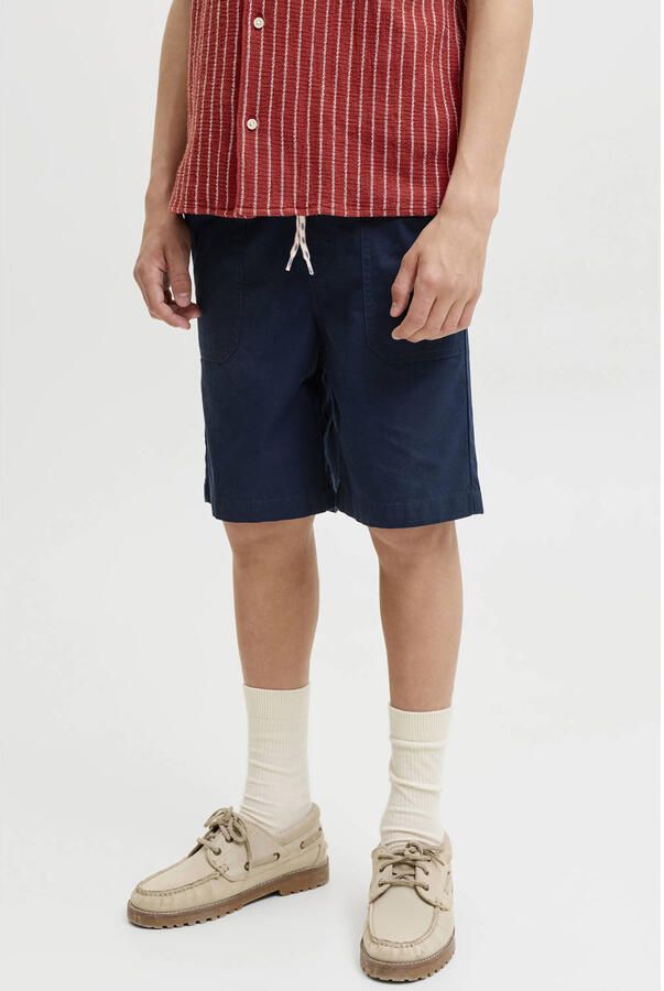 JACK & JONES JUNIOR regular bermuda short donkerblauw