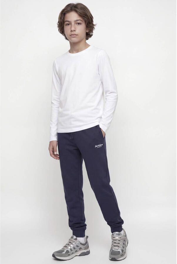 JACK & JONES JUNIOR regular casual broek donkerblauw - Foto 3