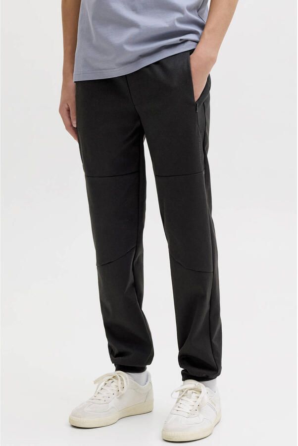 JACK & JONES JUNIOR regular casual broek zwart