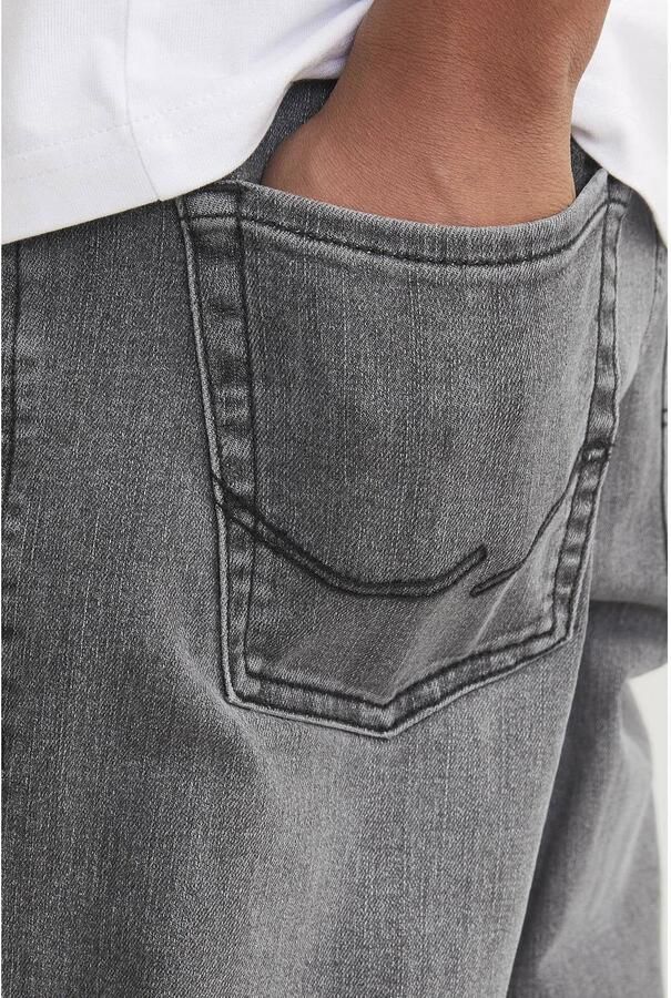 Jack & jones JUNIOR regular fit jeans JJICLARK grey denim Grijs Jongens Stretchdenim 134 - Foto 2