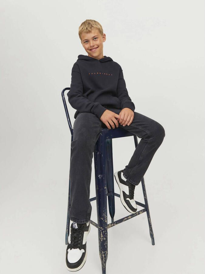 Jack & jones JUNIOR regular fit jeans JJICLARK JJORIGINAL black denim Zwart 128 - Foto 2