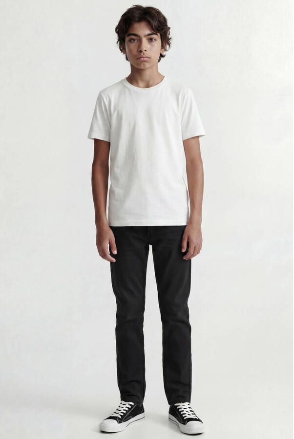 Jack & jones JUNIOR regular fit jeans JJICLARK JJORIGINAL black denim Zwart 128 - Foto 3