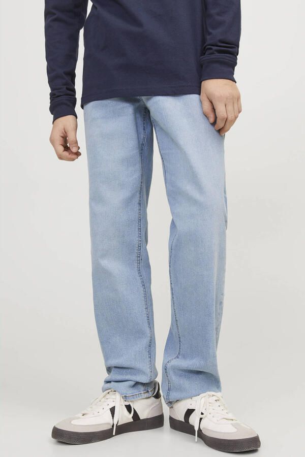 Jack & jones JUNIOR regular fit jeans JJICLARK light blue denim Blauw Jongens Stretchdenim 128 - Foto 2
