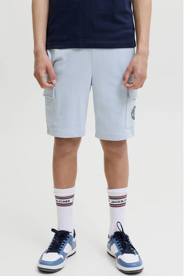 JACK & JONES JUNIOR regular sweatshort lichtblauw
