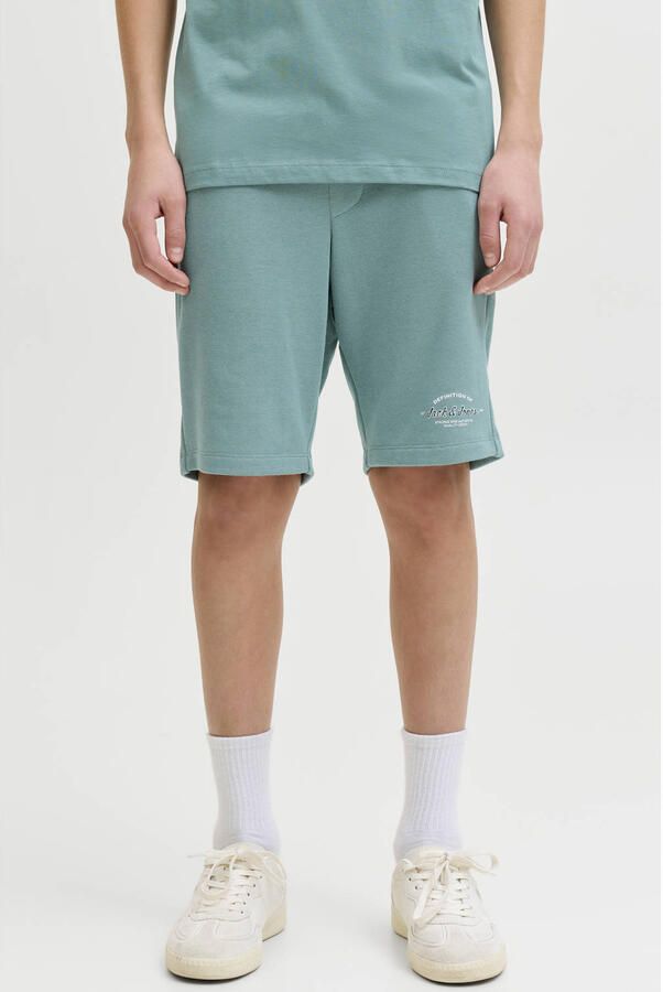 JACK & JONES JUNIOR regular waist sweatshort groen