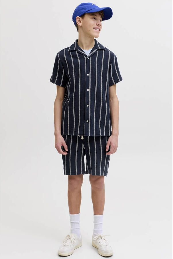 JACK & JONES JUNIOR relaxed casual overhemd donkerblauw - Foto 2