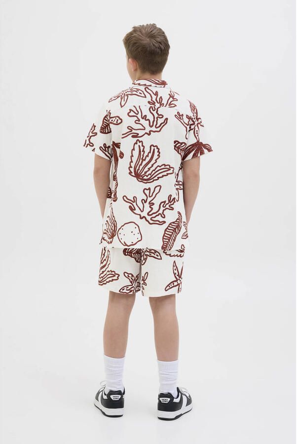 JACK & JONES JUNIOR relaxed casual short donkerrood - Foto 4