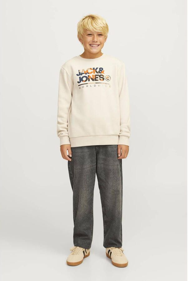 Jack & jones JUNIOR relaxed jeans JJICHRIS JJORIGINAL grey denim Grijs 128 - Foto 2