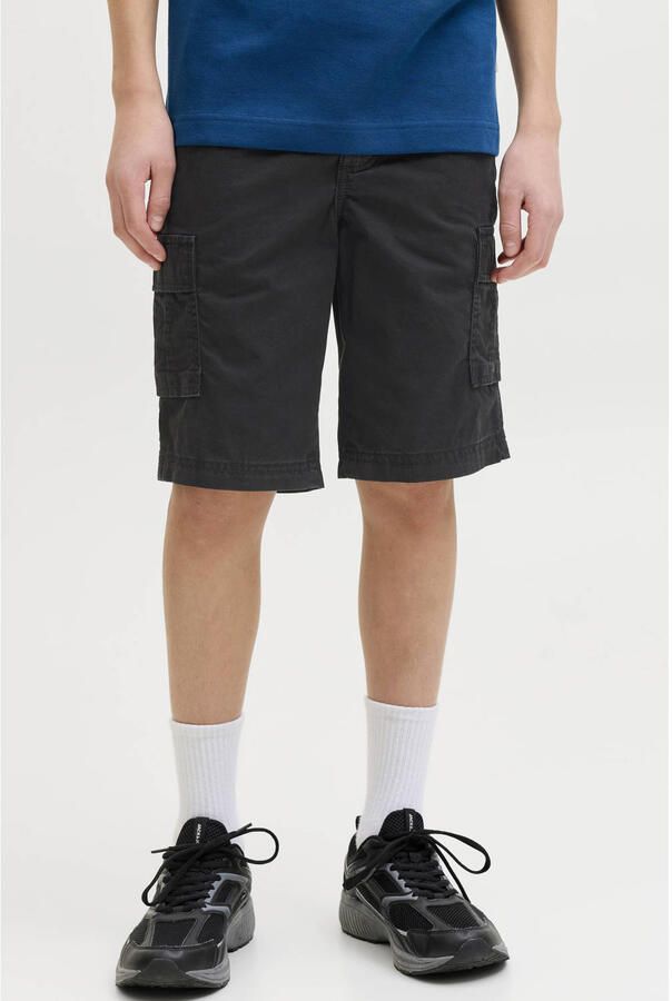 JACK & JONES JUNIOR relaxed high waist cargo short zwart