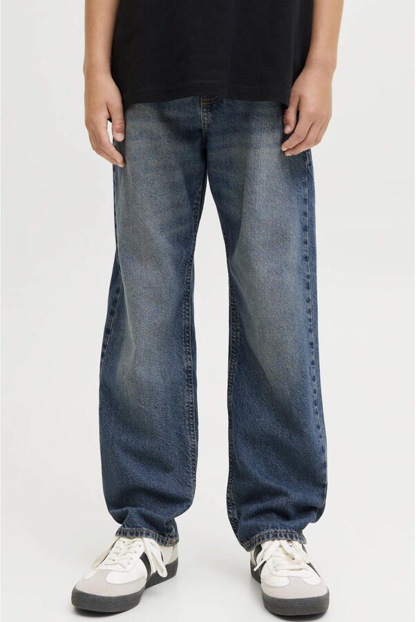 JACK & JONES JUNIOR relaxed high waist loose fit jeans medium blue denim