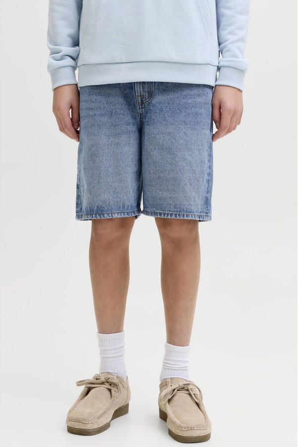 JACK & JONES JUNIOR relaxed short medium blue denim