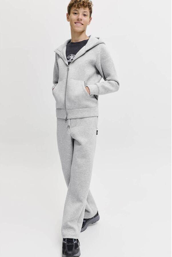 JACK & JONES JUNIOR scuba sweatpants grijs melange Broek Effen - Foto 2