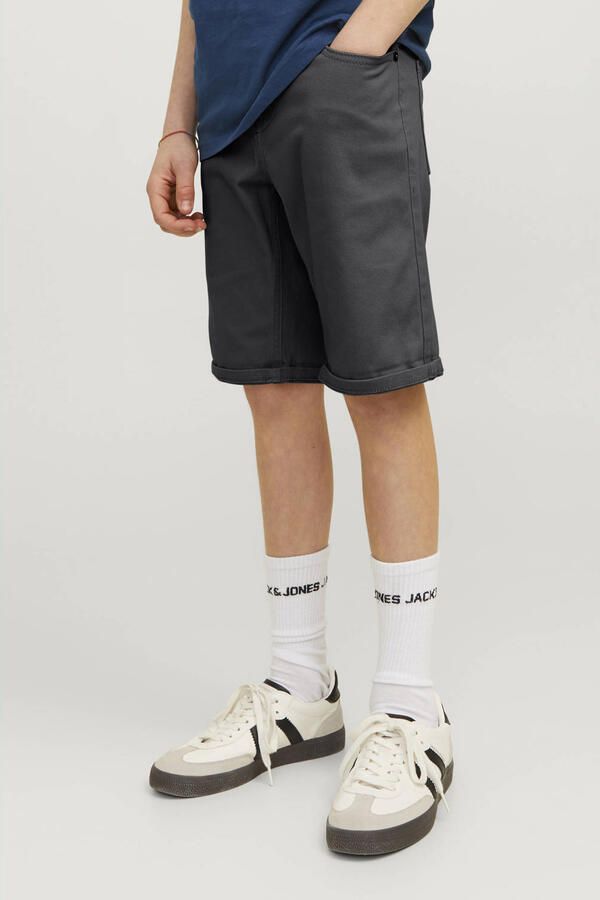 Jack & jones JUNIOR short JPSTRICK zwart Korte broek Jongens Stretchkatoen 176