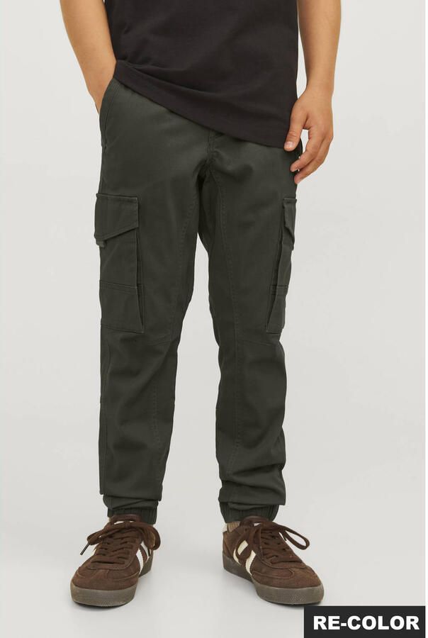 JACK & JONES JUNIOR slim fit cargo broek donkergroen - Foto 2