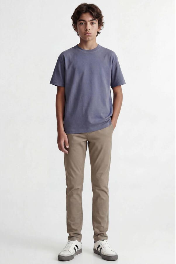 Jack & jones JUNIOR broek JJIMARCO beige Stretchkatoen Effen 128 - Foto 2